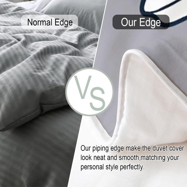 Lake House Duvet Cover Set 100% Natural Cotton Twin Size Nautical Anchor Print Ocean Style Super Soft Bedding Set 2 PCS Rustic Farmhouse Wooden Board Cotton Comforter Cover for Bedroom Decor - Image 6