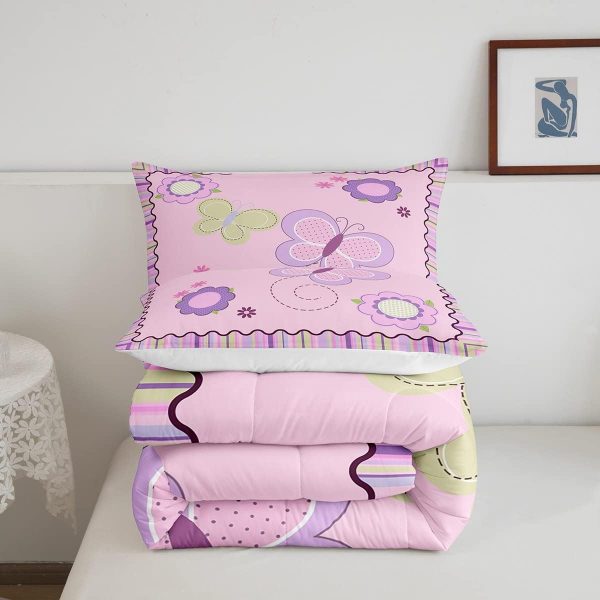 Cute Mermaid Comforter Set Twin Size,Kawaii Unicorn Duvet Insert for Kid Teen Boys Girls Room Decor,Cartoon Rainbow Stars Quilted Duvet,Fairy Tale Theme Quilt Cover with 1 Pillowcase - Image 14