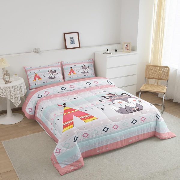Cute Mermaid Comforter Set Twin Size,Kawaii Unicorn Duvet Insert for Kid Teen Boys Girls Room Decor,Cartoon Rainbow Stars Quilted Duvet,Fairy Tale Theme Quilt Cover with 1 Pillowcase - Image 19