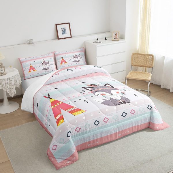 Cute Mermaid Comforter Set Twin Size,Kawaii Unicorn Duvet Insert for Kid Teen Boys Girls Room Decor,Cartoon Rainbow Stars Quilted Duvet,Fairy Tale Theme Quilt Cover with 1 Pillowcase - Image 21