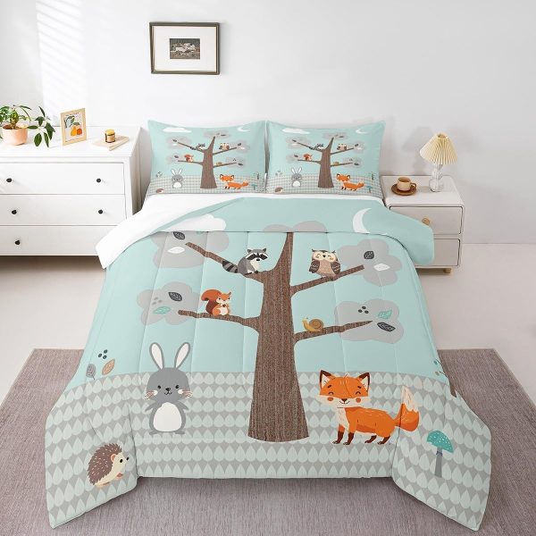 Cute Mermaid Comforter Set Twin Size,Kawaii Unicorn Duvet Insert for Kid Teen Boys Girls Room Decor,Cartoon Rainbow Stars Quilted Duvet,Fairy Tale Theme Quilt Cover with 1 Pillowcase - Image 23