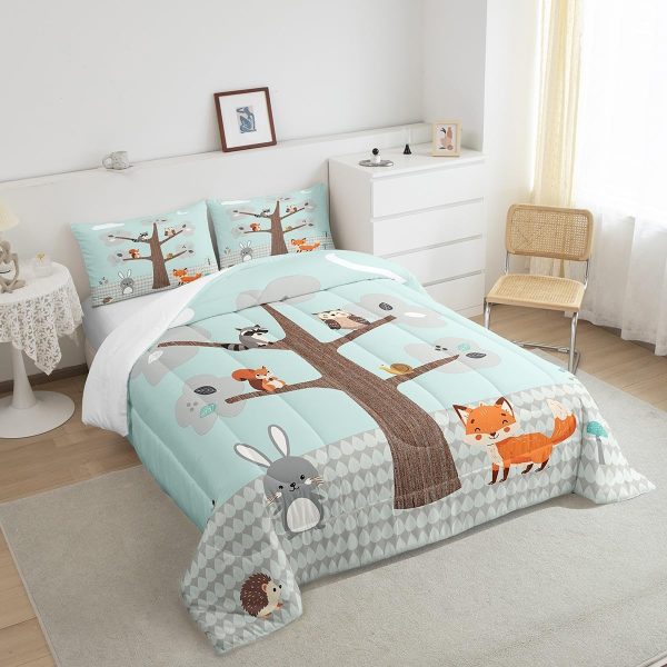 Cute Mermaid Comforter Set Twin Size,Kawaii Unicorn Duvet Insert for Kid Teen Boys Girls Room Decor,Cartoon Rainbow Stars Quilted Duvet,Fairy Tale Theme Quilt Cover with 1 Pillowcase - Image 26