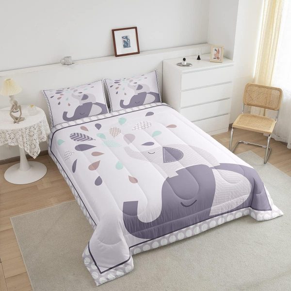 Cute Mermaid Comforter Set Twin Size,Kawaii Unicorn Duvet Insert for Kid Teen Boys Girls Room Decor,Cartoon Rainbow Stars Quilted Duvet,Fairy Tale Theme Quilt Cover with 1 Pillowcase - Image 31