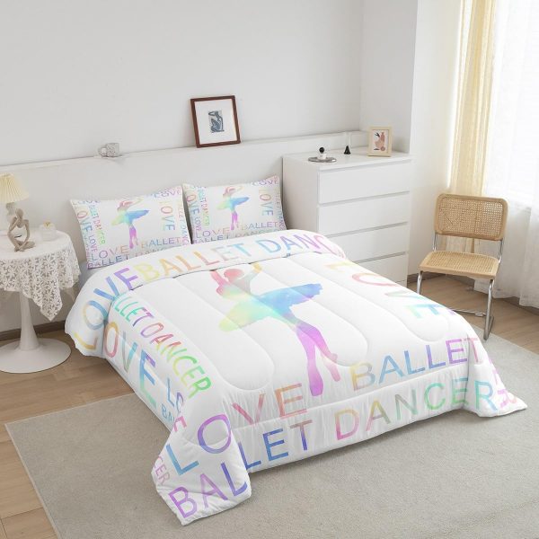 Cute Mermaid Comforter Set Twin Size,Kawaii Unicorn Duvet Insert for Kid Teen Boys Girls Room Decor,Cartoon Rainbow Stars Quilted Duvet,Fairy Tale Theme Quilt Cover with 1 Pillowcase - Image 35