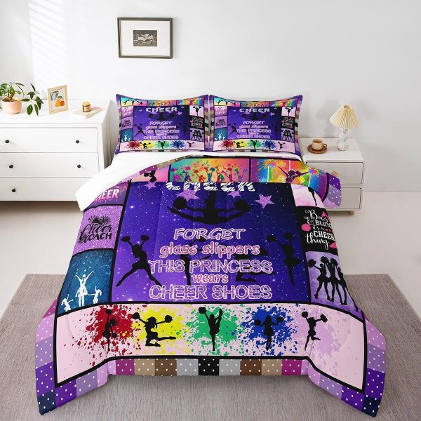Cute Mermaid Comforter Set Twin Size,Kawaii Unicorn Duvet Insert for Kid Teen Boys Girls Room Decor,Cartoon Rainbow Stars Quilted Duvet,Fairy Tale Theme Quilt Cover with 1 Pillowcase - Image 38