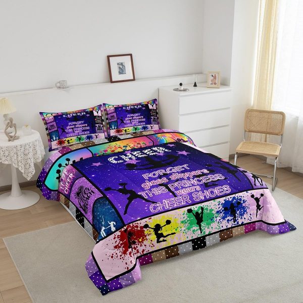 Cute Mermaid Comforter Set Twin Size,Kawaii Unicorn Duvet Insert for Kid Teen Boys Girls Room Decor,Cartoon Rainbow Stars Quilted Duvet,Fairy Tale Theme Quilt Cover with 1 Pillowcase - Image 39
