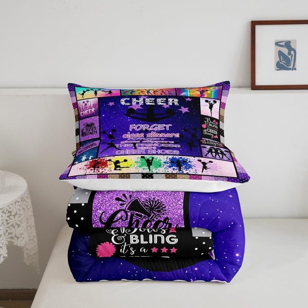 Cute Mermaid Comforter Set Twin Size,Kawaii Unicorn Duvet Insert for Kid Teen Boys Girls Room Decor,Cartoon Rainbow Stars Quilted Duvet,Fairy Tale Theme Quilt Cover with 1 Pillowcase - Image 42