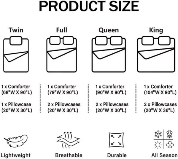 Cute Mermaid Comforter Set Twin Size,Kawaii Unicorn Duvet Insert for Kid Teen Boys Girls Room Decor,Cartoon Rainbow Stars Quilted Duvet,Fairy Tale Theme Quilt Cover with 1 Pillowcase - Image 48