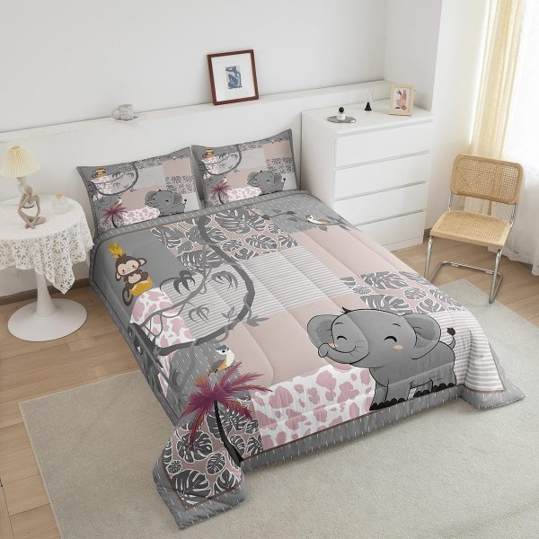 Cute Mermaid Comforter Set Twin Size,Kawaii Unicorn Duvet Insert for Kid Teen Boys Girls Room Decor,Cartoon Rainbow Stars Quilted Duvet,Fairy Tale Theme Quilt Cover with 1 Pillowcase - Image 56