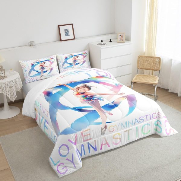 Cute Mermaid Comforter Set Twin Size,Kawaii Unicorn Duvet Insert for Kid Teen Boys Girls Room Decor,Cartoon Rainbow Stars Quilted Duvet,Fairy Tale Theme Quilt Cover with 1 Pillowcase - Image 75