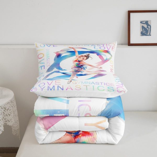 Cute Mermaid Comforter Set Twin Size,Kawaii Unicorn Duvet Insert for Kid Teen Boys Girls Room Decor,Cartoon Rainbow Stars Quilted Duvet,Fairy Tale Theme Quilt Cover with 1 Pillowcase - Image 78