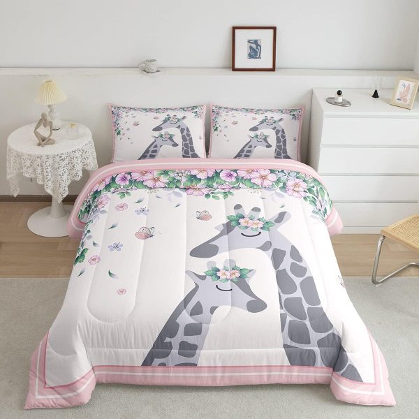 Cute Mermaid Comforter Set Twin Size,Kawaii Unicorn Duvet Insert for Kid Teen Boys Girls Room Decor,Cartoon Rainbow Stars Quilted Duvet,Fairy Tale Theme Quilt Cover with 1 Pillowcase - Image 139