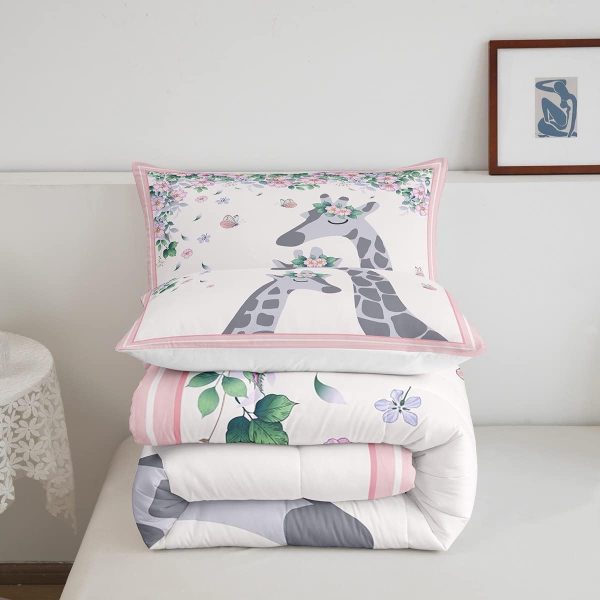 Cute Mermaid Comforter Set Twin Size,Kawaii Unicorn Duvet Insert for Kid Teen Boys Girls Room Decor,Cartoon Rainbow Stars Quilted Duvet,Fairy Tale Theme Quilt Cover with 1 Pillowcase - Image 143