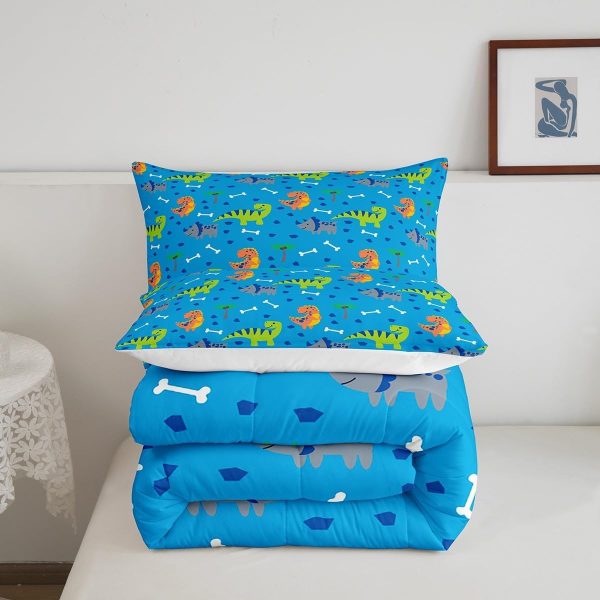 Boys Gamepad King Size Comforter Set Kids Honeycomb Geometry Decor All Season Bedding Set for Girls Teens Reversible Gaming Video Games Comforter Green and Blue Decor Quilt Set Bedroom Collection 3Pcs - Image 14