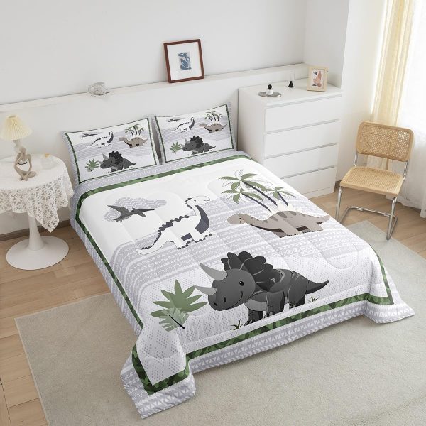 Boys Gamepad King Size Comforter Set Kids Honeycomb Geometry Decor All Season Bedding Set for Girls Teens Reversible Gaming Video Games Comforter Green and Blue Decor Quilt Set Bedroom Collection 3Pcs - Image 30