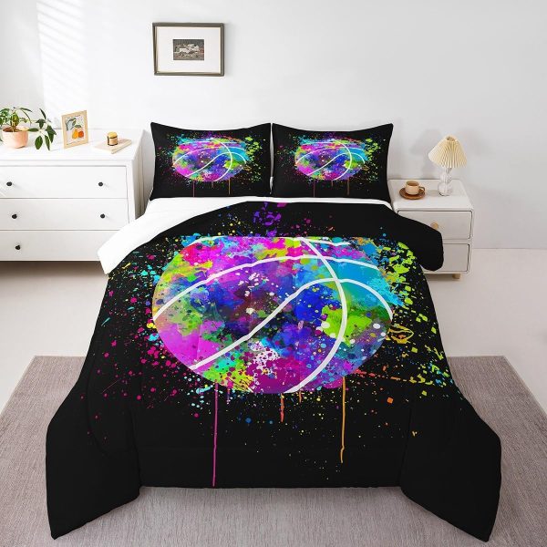 Boys Gamepad King Size Comforter Set Kids Honeycomb Geometry Decor All Season Bedding Set for Girls Teens Reversible Gaming Video Games Comforter Green and Blue Decor Quilt Set Bedroom Collection 3Pcs - Image 34