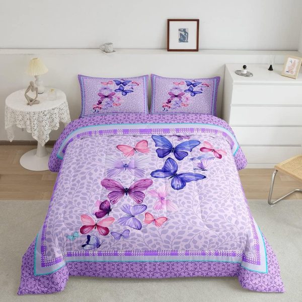 Cute Mermaid Comforter Set Twin Size,Kawaii Unicorn Duvet Insert for Kid Teen Boys Girls Room Decor,Cartoon Rainbow Stars Quilted Duvet,Fairy Tale Theme Quilt Cover with 1 Pillowcase - Image 164
