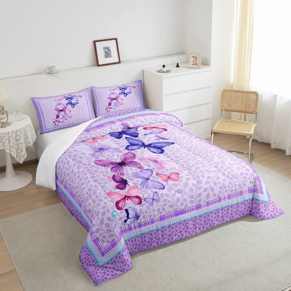 Cute Mermaid Comforter Set Twin Size,Kawaii Unicorn Duvet Insert for Kid Teen Boys Girls Room Decor,Cartoon Rainbow Stars Quilted Duvet,Fairy Tale Theme Quilt Cover with 1 Pillowcase - Image 165