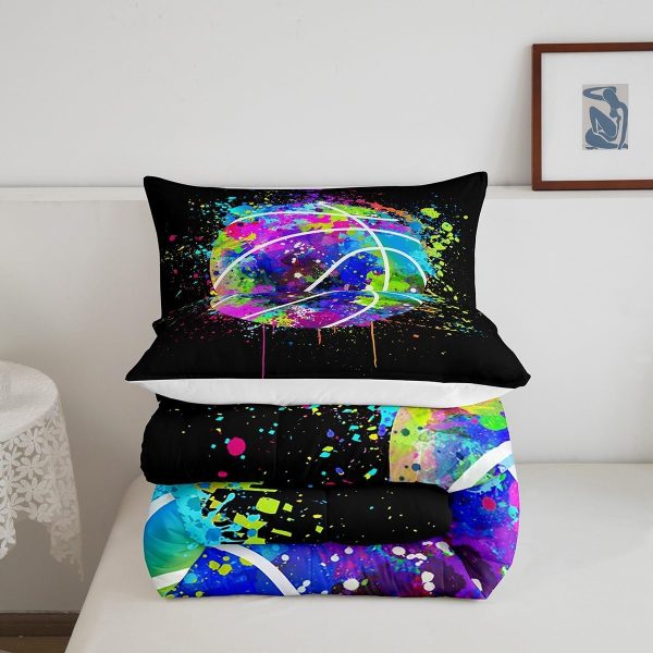 Boys Gamepad King Size Comforter Set Kids Honeycomb Geometry Decor All Season Bedding Set for Girls Teens Reversible Gaming Video Games Comforter Green and Blue Decor Quilt Set Bedroom Collection 3Pcs - Image 39