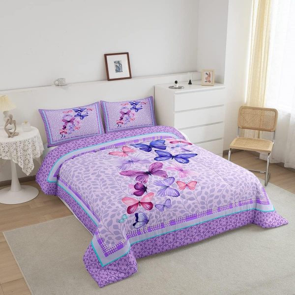 Cute Mermaid Comforter Set Twin Size,Kawaii Unicorn Duvet Insert for Kid Teen Boys Girls Room Decor,Cartoon Rainbow Stars Quilted Duvet,Fairy Tale Theme Quilt Cover with 1 Pillowcase - Image 166