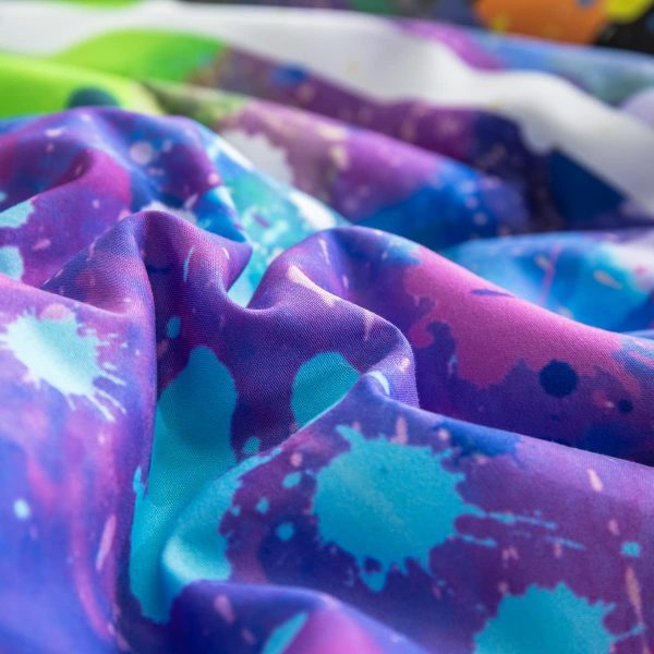 Boys Gamepad King Size Comforter Set Kids Honeycomb Geometry Decor All Season Bedding Set for Girls Teens Reversible Gaming Video Games Comforter Green and Blue Decor Quilt Set Bedroom Collection 3Pcs - Image 41