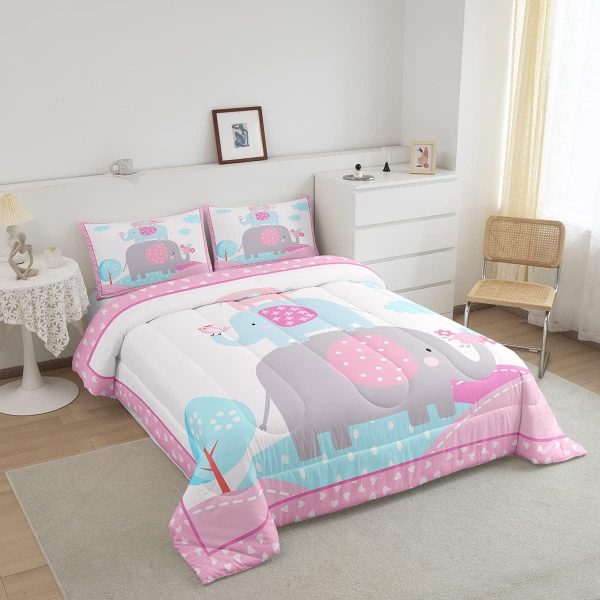 Cute Mermaid Comforter Set Twin Size,Kawaii Unicorn Duvet Insert for Kid Teen Boys Girls Room Decor,Cartoon Rainbow Stars Quilted Duvet,Fairy Tale Theme Quilt Cover with 1 Pillowcase - Image 181