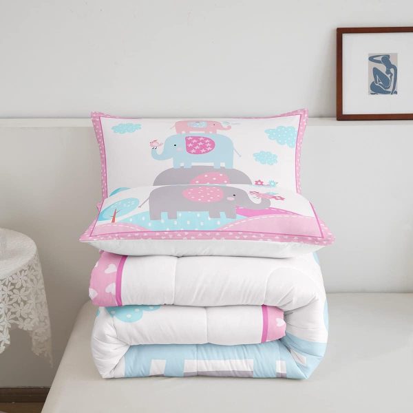 Cute Mermaid Comforter Set Twin Size,Kawaii Unicorn Duvet Insert for Kid Teen Boys Girls Room Decor,Cartoon Rainbow Stars Quilted Duvet,Fairy Tale Theme Quilt Cover with 1 Pillowcase - Image 183