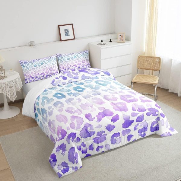 Cute Mermaid Comforter Set Twin Size,Kawaii Unicorn Duvet Insert for Kid Teen Boys Girls Room Decor,Cartoon Rainbow Stars Quilted Duvet,Fairy Tale Theme Quilt Cover with 1 Pillowcase - Image 190