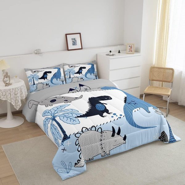 Boys Gamepad King Size Comforter Set Kids Honeycomb Geometry Decor All Season Bedding Set for Girls Teens Reversible Gaming Video Games Comforter Green and Blue Decor Quilt Set Bedroom Collection 3Pcs - Image 72