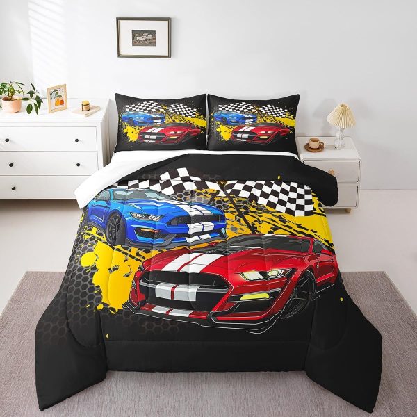 Boys Gamepad King Size Comforter Set Kids Honeycomb Geometry Decor All Season Bedding Set for Girls Teens Reversible Gaming Video Games Comforter Green and Blue Decor Quilt Set Bedroom Collection 3Pcs - Image 112