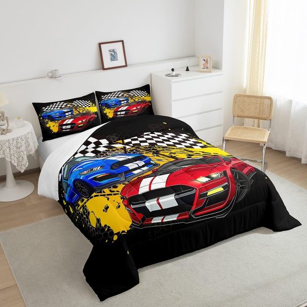 Boys Gamepad King Size Comforter Set Kids Honeycomb Geometry Decor All Season Bedding Set for Girls Teens Reversible Gaming Video Games Comforter Green and Blue Decor Quilt Set Bedroom Collection 3Pcs - Image 115