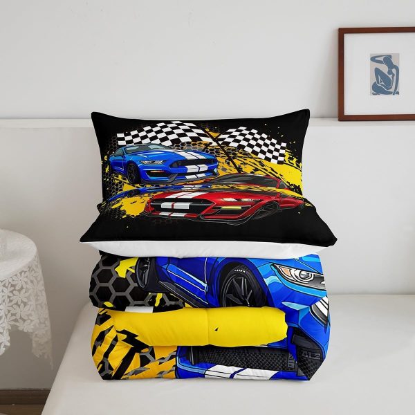 Boys Gamepad King Size Comforter Set Kids Honeycomb Geometry Decor All Season Bedding Set for Girls Teens Reversible Gaming Video Games Comforter Green and Blue Decor Quilt Set Bedroom Collection 3Pcs - Image 116