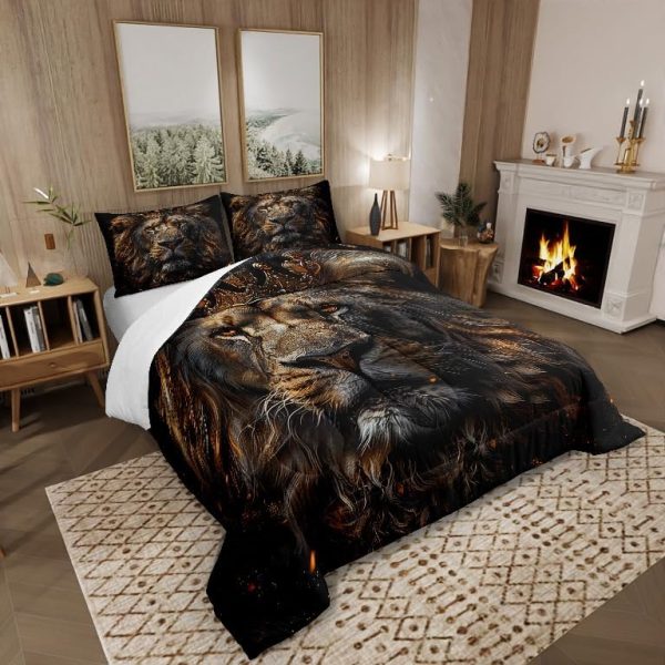 Cute Dragon Comforter Set Twin Size Mushroom Floral Butterfly Bedding Set Bedroom Decor for Kids Boys Girls Fantasy Purple Orange Wings Dragon All Season Blanket Gift Dragons Lover Son Birthday,2Pcs - Image 14