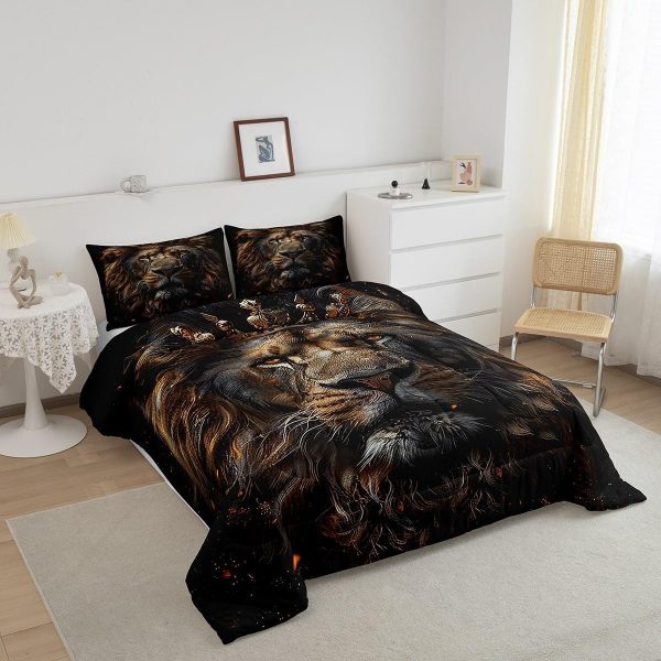 Cute Dragon Comforter Set Twin Size Mushroom Floral Butterfly Bedding Set Bedroom Decor for Kids Boys Girls Fantasy Purple Orange Wings Dragon All Season Blanket Gift Dragons Lover Son Birthday,2Pcs - Image 15