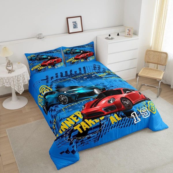 Boys Gamepad King Size Comforter Set Kids Honeycomb Geometry Decor All Season Bedding Set for Girls Teens Reversible Gaming Video Games Comforter Green and Blue Decor Quilt Set Bedroom Collection 3Pcs - Image 162