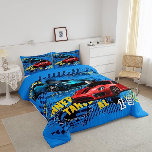 Boys Gamepad King Size Comforter Set Kids Honeycomb Geometry Decor All Season Bedding Set for Girls Teens Reversible Gaming Video Games Comforter Green and Blue Decor Quilt Set Bedroom Collection 3Pcs - Image 163