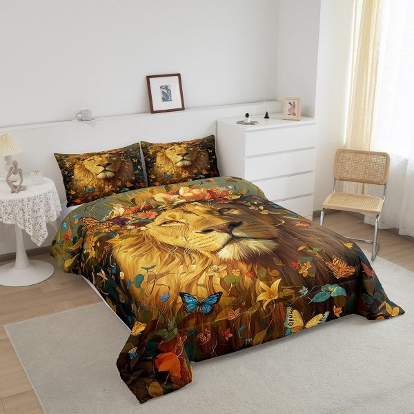 Cute Dragon Comforter Set Twin Size Mushroom Floral Butterfly Bedding Set Bedroom Decor for Kids Boys Girls Fantasy Purple Orange Wings Dragon All Season Blanket Gift Dragons Lover Son Birthday,2Pcs - Image 55
