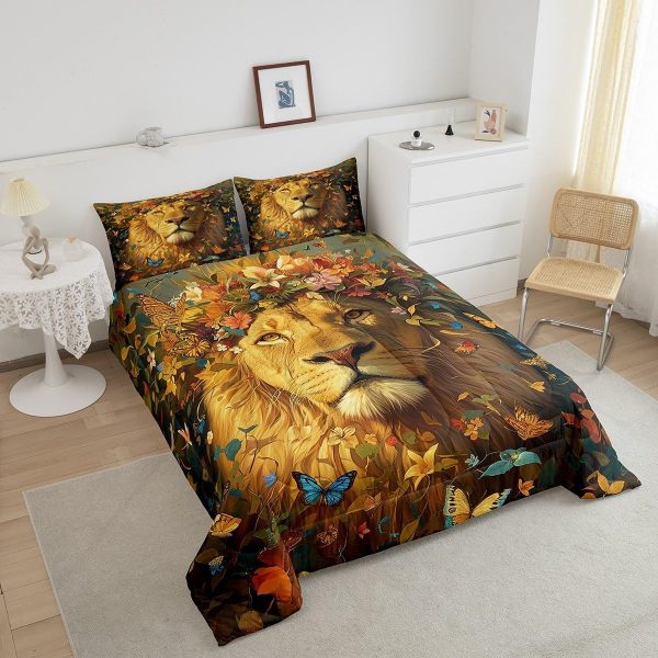 Cute Dragon Comforter Set Twin Size Mushroom Floral Butterfly Bedding Set Bedroom Decor for Kids Boys Girls Fantasy Purple Orange Wings Dragon All Season Blanket Gift Dragons Lover Son Birthday,2Pcs - Image 56