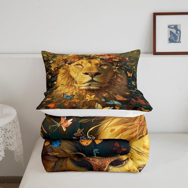 Cute Dragon Comforter Set Twin Size Mushroom Floral Butterfly Bedding Set Bedroom Decor for Kids Boys Girls Fantasy Purple Orange Wings Dragon All Season Blanket Gift Dragons Lover Son Birthday,2Pcs - Image 57
