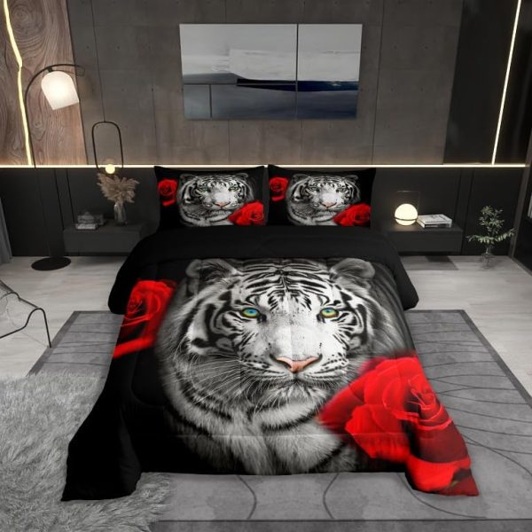 Cute Dragon Comforter Set Twin Size Mushroom Floral Butterfly Bedding Set Bedroom Decor for Kids Boys Girls Fantasy Purple Orange Wings Dragon All Season Blanket Gift Dragons Lover Son Birthday,2Pcs - Image 63