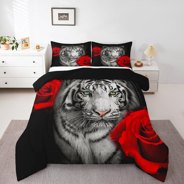 Cute Dragon Comforter Set Twin Size Mushroom Floral Butterfly Bedding Set Bedroom Decor for Kids Boys Girls Fantasy Purple Orange Wings Dragon All Season Blanket Gift Dragons Lover Son Birthday,2Pcs - Image 65
