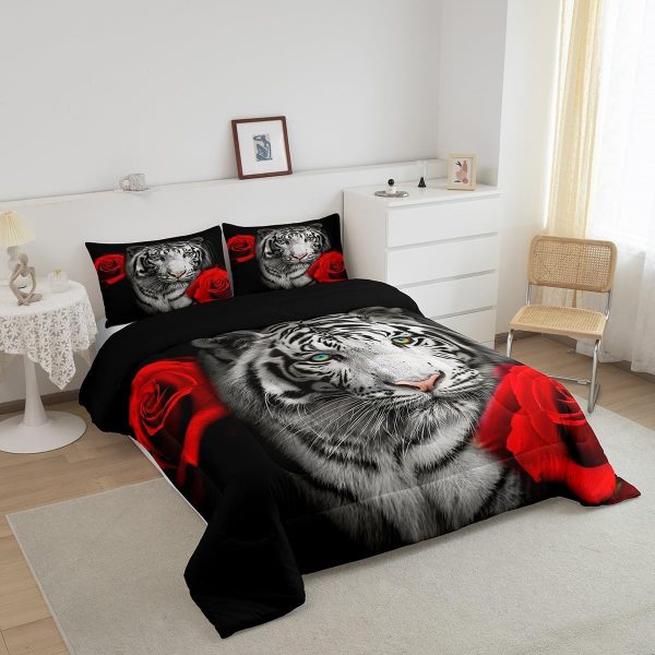 Cute Dragon Comforter Set Twin Size Mushroom Floral Butterfly Bedding Set Bedroom Decor for Kids Boys Girls Fantasy Purple Orange Wings Dragon All Season Blanket Gift Dragons Lover Son Birthday,2Pcs - Image 66