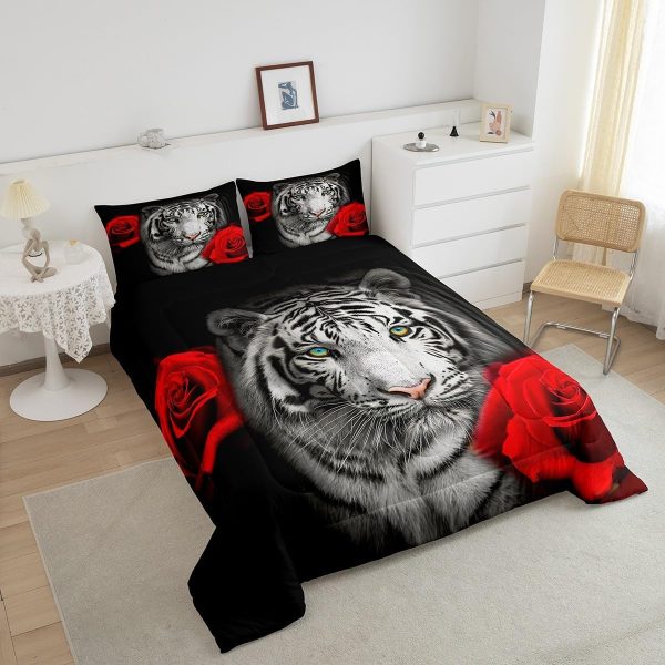 Cute Dragon Comforter Set Twin Size Mushroom Floral Butterfly Bedding Set Bedroom Decor for Kids Boys Girls Fantasy Purple Orange Wings Dragon All Season Blanket Gift Dragons Lover Son Birthday,2Pcs - Image 67