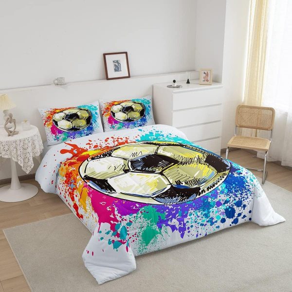 Boys Gamepad King Size Comforter Set Kids Honeycomb Geometry Decor All Season Bedding Set for Girls Teens Reversible Gaming Video Games Comforter Green and Blue Decor Quilt Set Bedroom Collection 3Pcs - Image 227