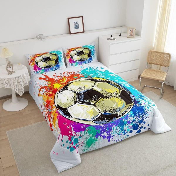 Boys Gamepad King Size Comforter Set Kids Honeycomb Geometry Decor All Season Bedding Set for Girls Teens Reversible Gaming Video Games Comforter Green and Blue Decor Quilt Set Bedroom Collection 3Pcs - Image 228