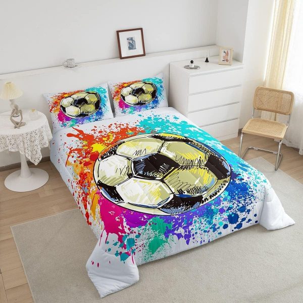 Boys Gamepad King Size Comforter Set Kids Honeycomb Geometry Decor All Season Bedding Set for Girls Teens Reversible Gaming Video Games Comforter Green and Blue Decor Quilt Set Bedroom Collection 3Pcs - Image 232