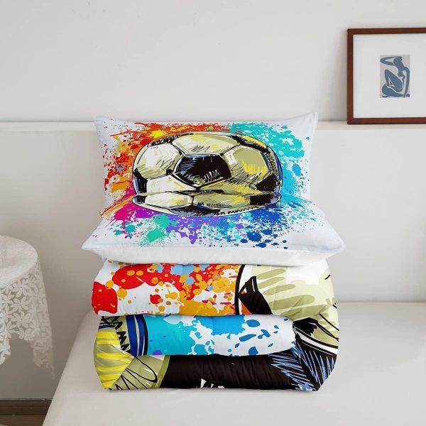Boys Gamepad King Size Comforter Set Kids Honeycomb Geometry Decor All Season Bedding Set for Girls Teens Reversible Gaming Video Games Comforter Green and Blue Decor Quilt Set Bedroom Collection 3Pcs - Image 233