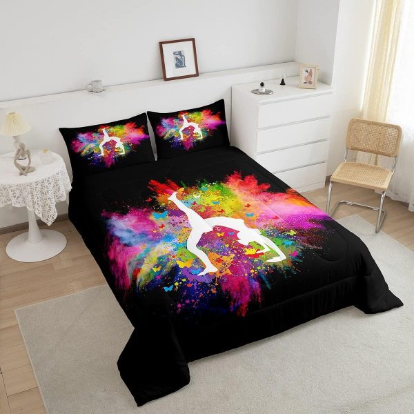 Castle Fairy African American Black Girl Comforter Set Twin Size,Pink Black Princess Girls Bedding Set,Cute Glitter Kids Quilt Set Teens Flower Star Colorful Dots Reversible Print Duvet Insert 2Pcs - Image 22