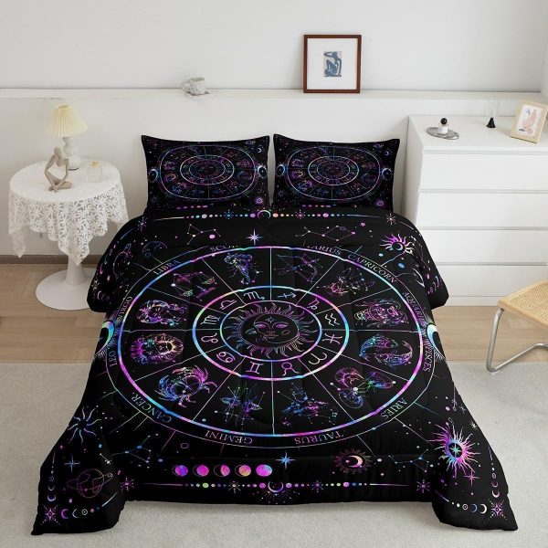 Castle Fairy African American Black Girl Comforter Set Twin Size,Pink Black Princess Girls Bedding Set,Cute Glitter Kids Quilt Set Teens Flower Star Colorful Dots Reversible Print Duvet Insert 2Pcs - Image 25