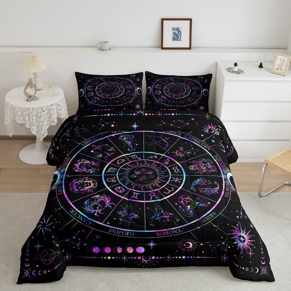 Castle Fairy African American Black Girl Comforter Set Twin Size,Pink Black Princess Girls Bedding Set,Cute Glitter Kids Quilt Set Teens Flower Star Colorful Dots Reversible Print Duvet Insert 2Pcs - Image 32